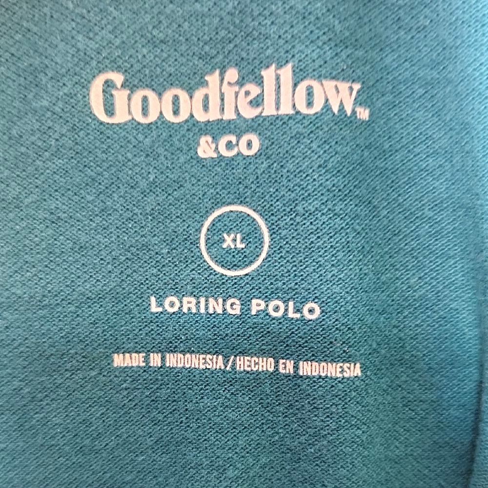Goodfellow & Co Loring Teal Blue Polo Shirt Short Sleeves Men's Size XL - Picture 5 of 5